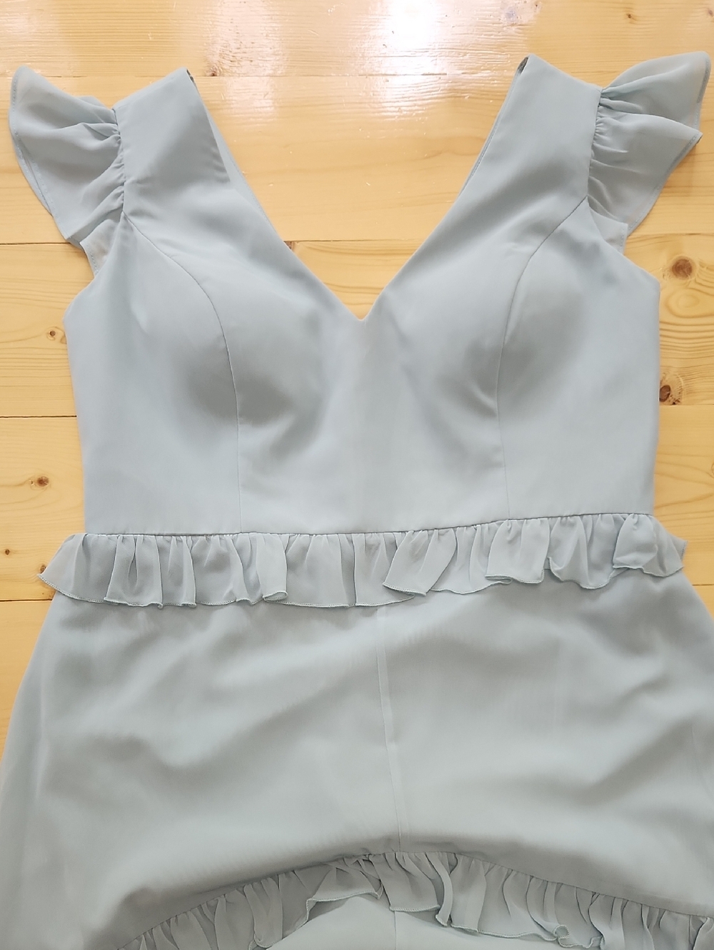 Revelry Amelia Dress Size 14 Sage Green Chiffon Long Formal Maxi Bridesmaid - Picture 16 of 17